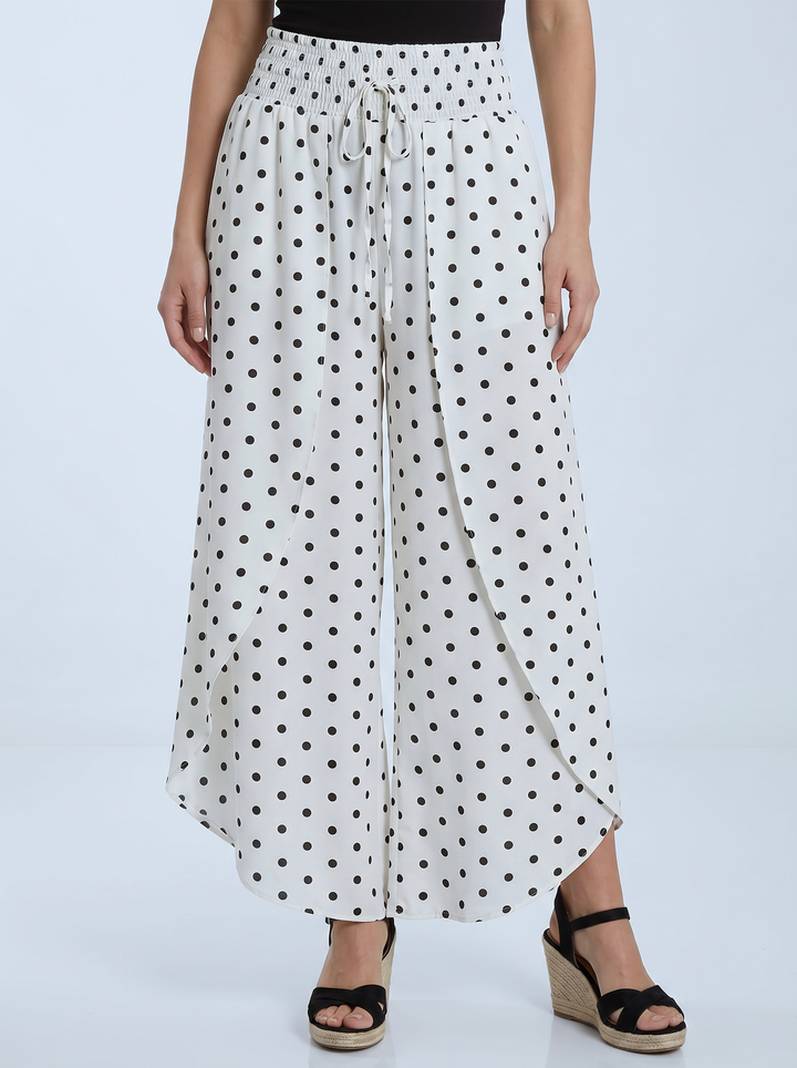 “MILAN” Polka Dot Wrap Over Trouser