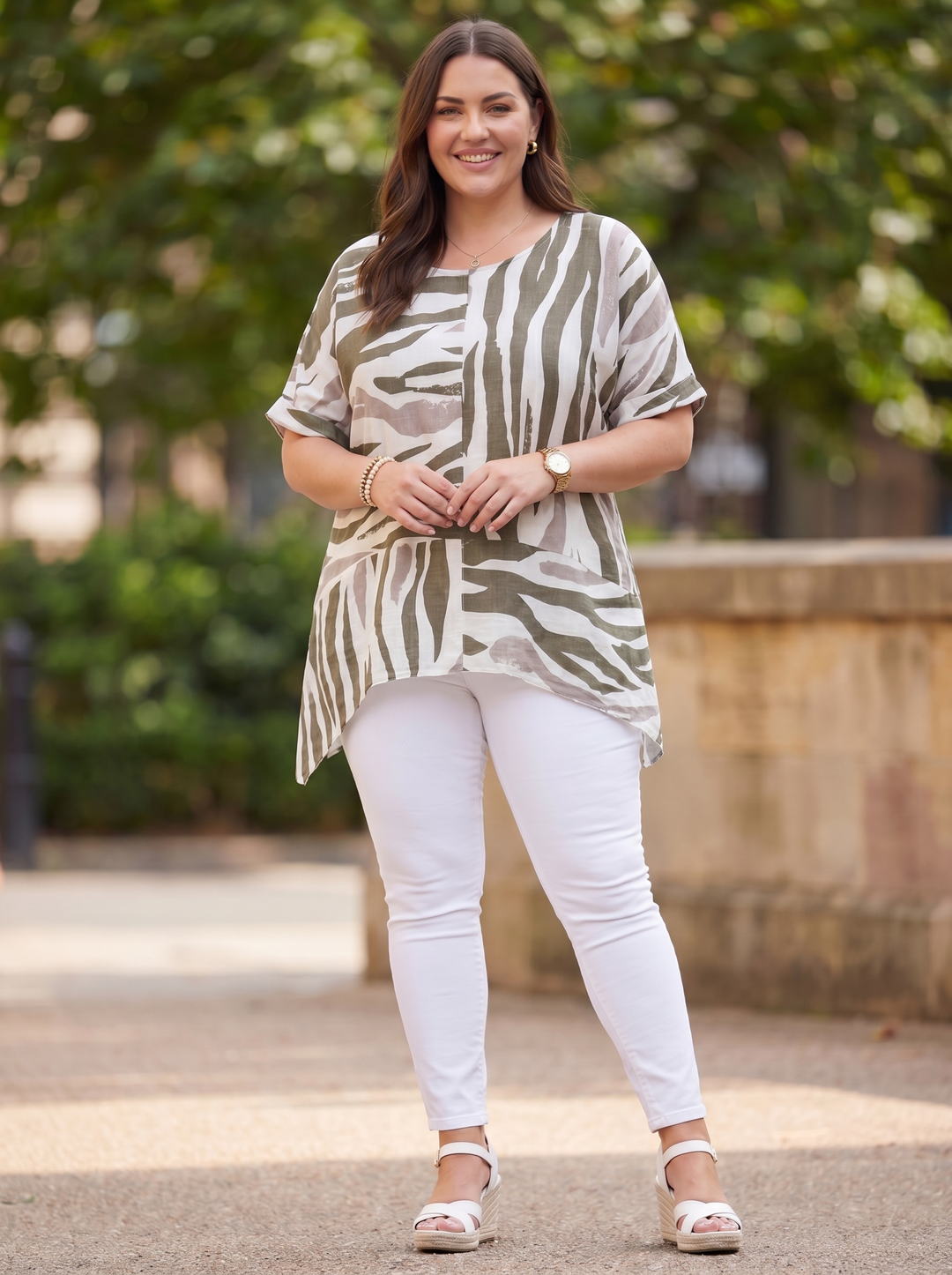 “BAILEY” Zebra Print Cotton Top