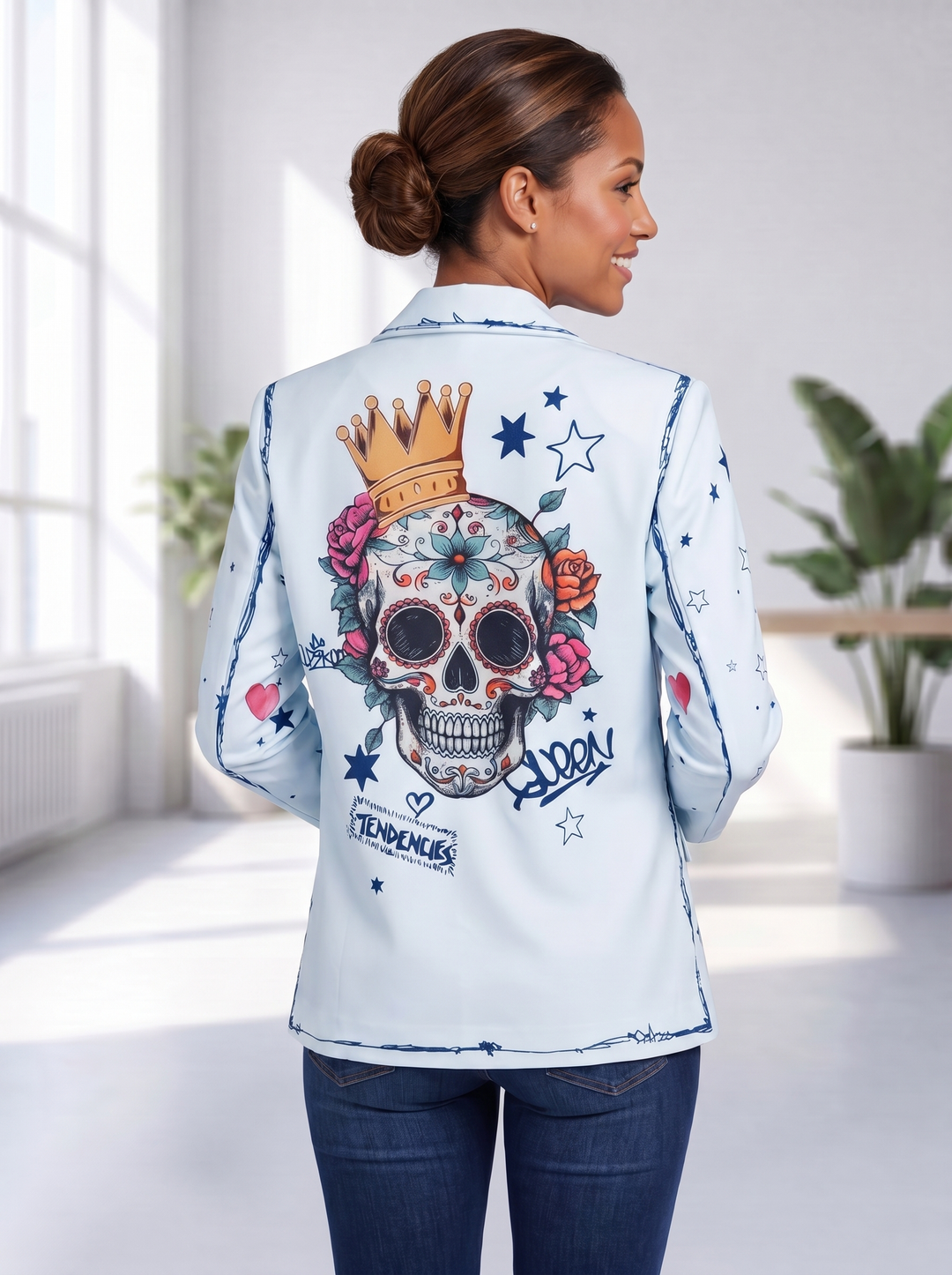 “CLEO” Premium Statement Graphic Blazer