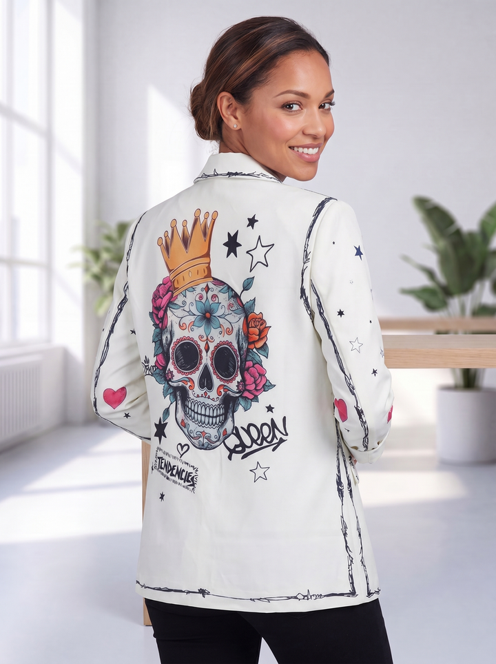 “CLEO” Premium Statement Graphic Blazer