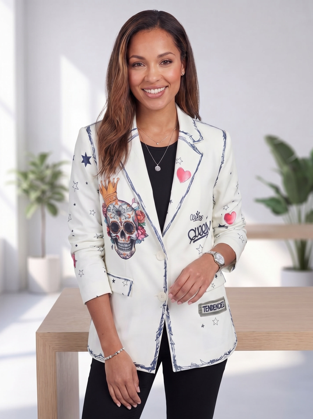 “CLEO” Premium Statement Graphic Blazer