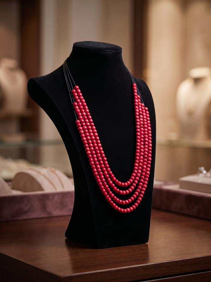 Crimson Luxe Layered Necklace