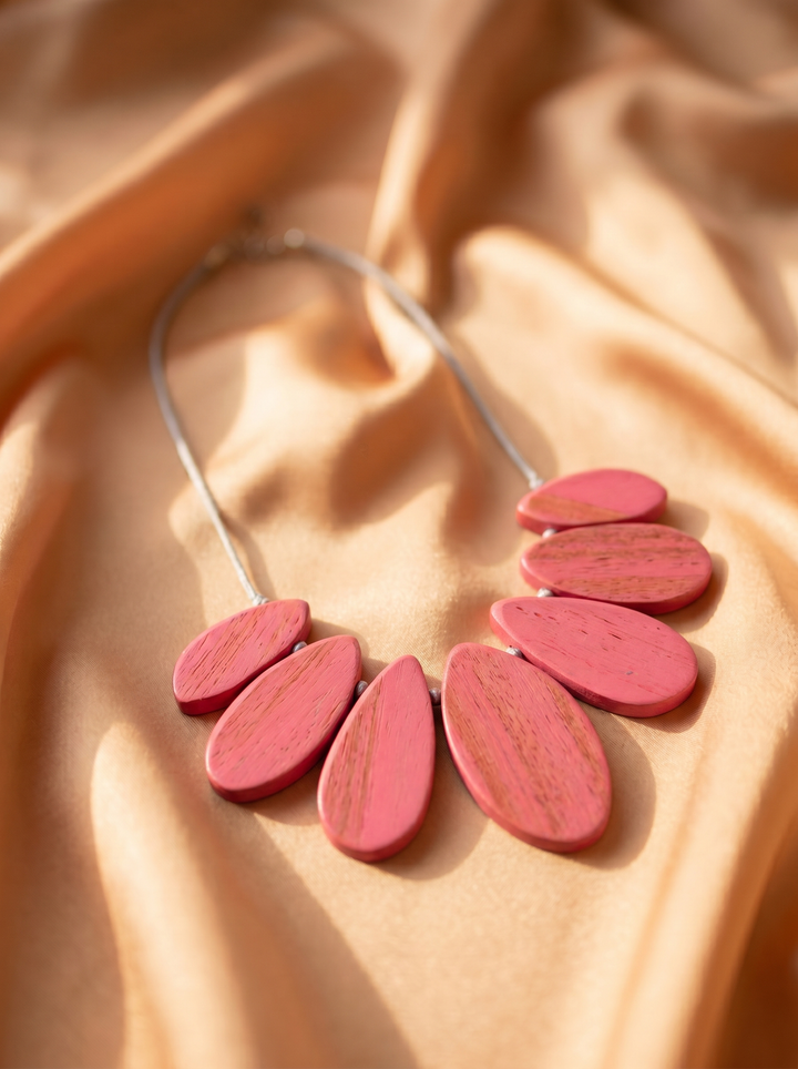 Pink Petal Statement Necklace