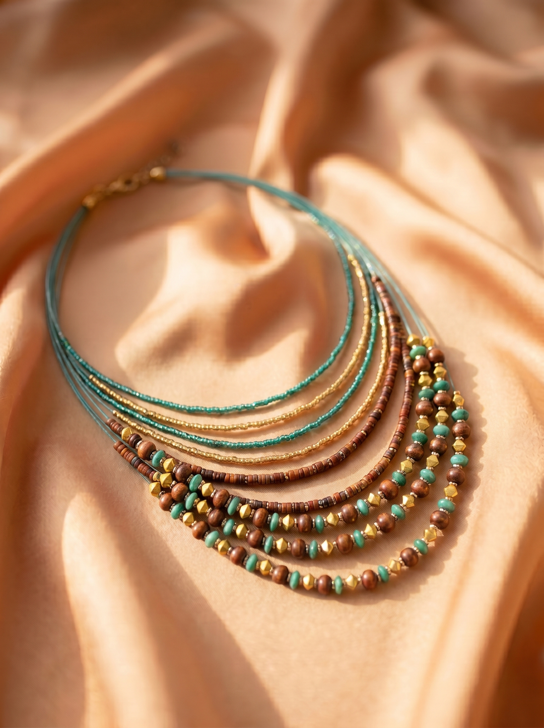 Desert Tones Multi-Strand Necklace