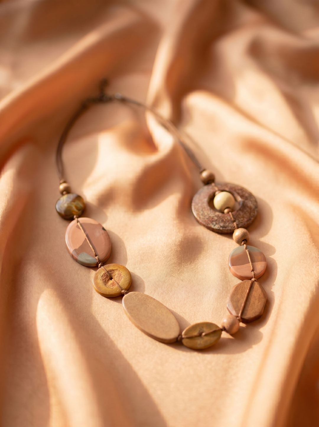 Earth Tone Artisan Bead Necklace