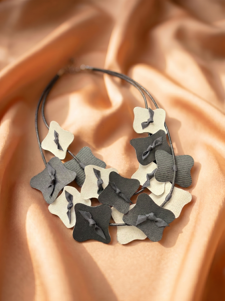 Abstract Floral Statement Necklace