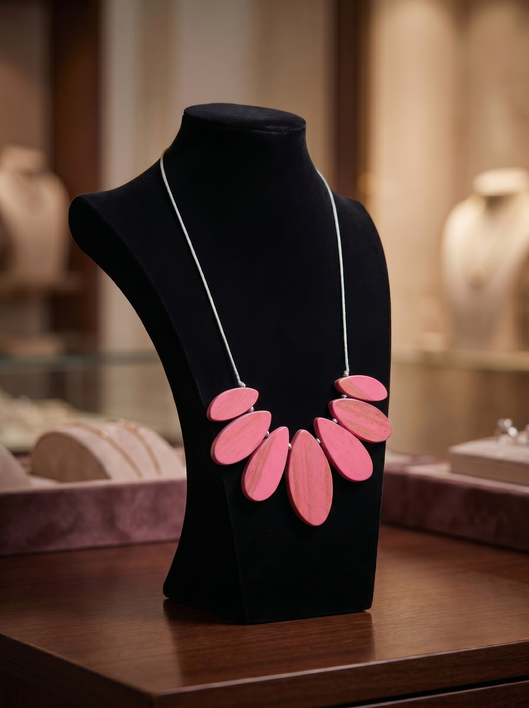 Pink Petal Statement Necklace