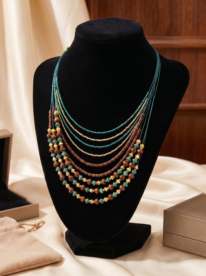Desert Tones Multi-Strand Necklace