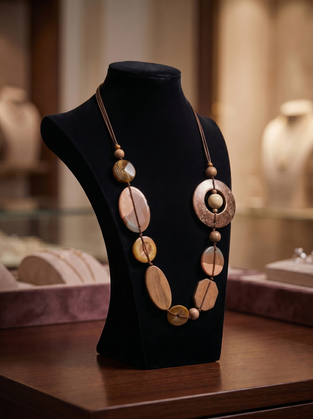 Earth Tone Artisan Bead Necklace