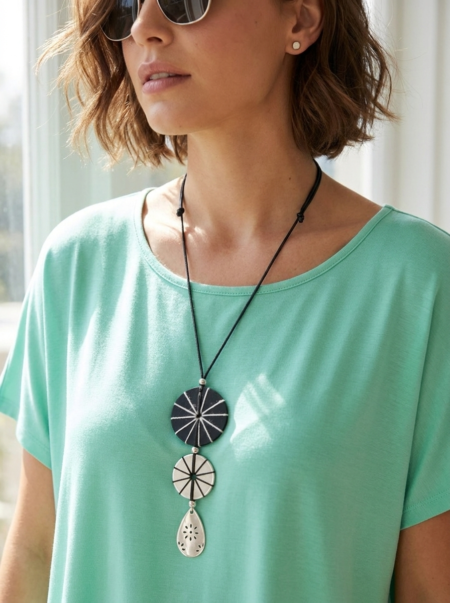 Midnight Orbit Long Necklace