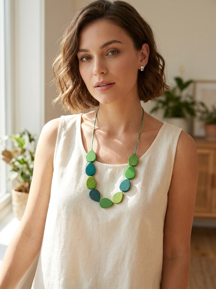 Green Harmony Short Necklace