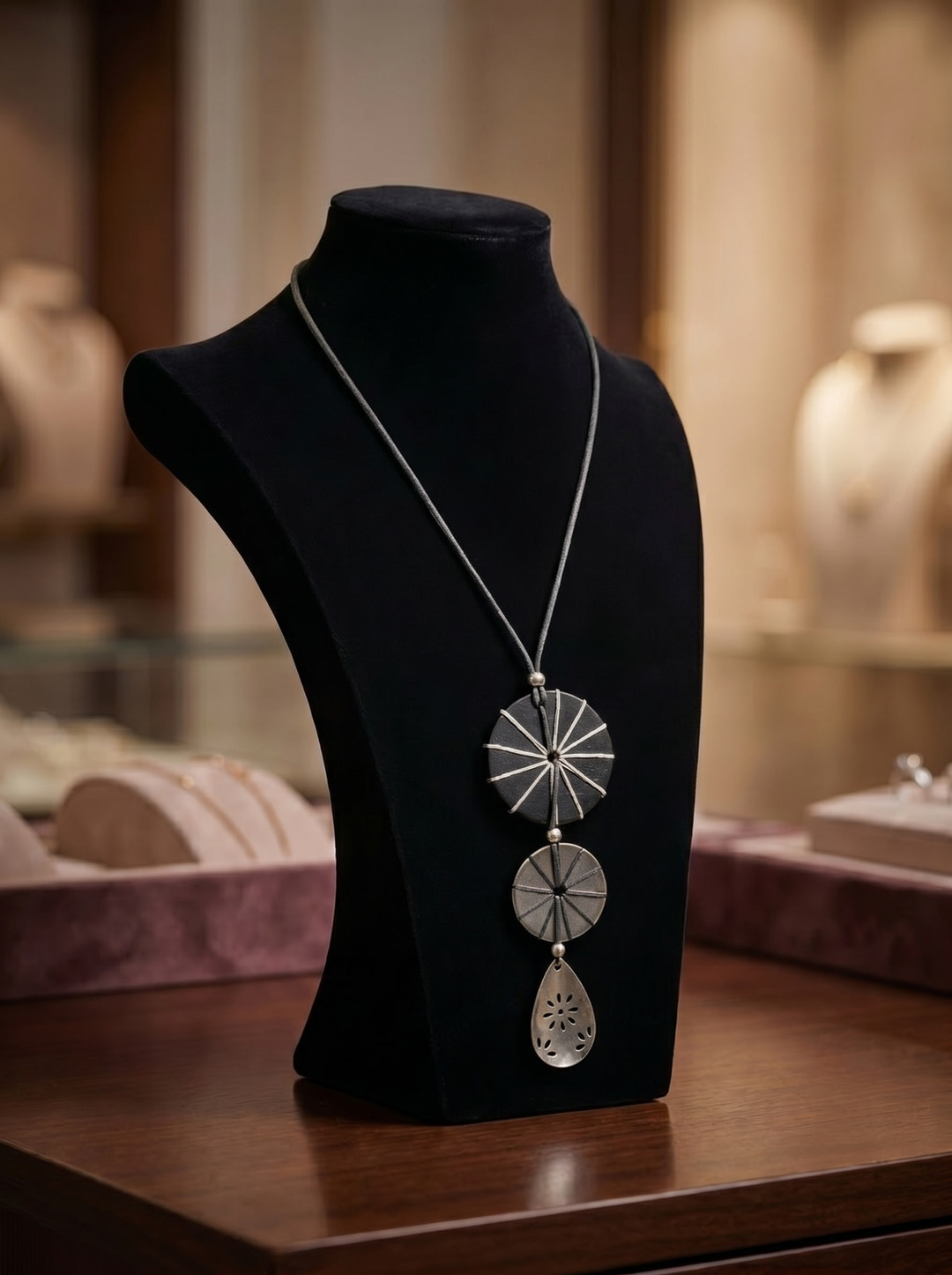 Midnight Orbit Long Necklace