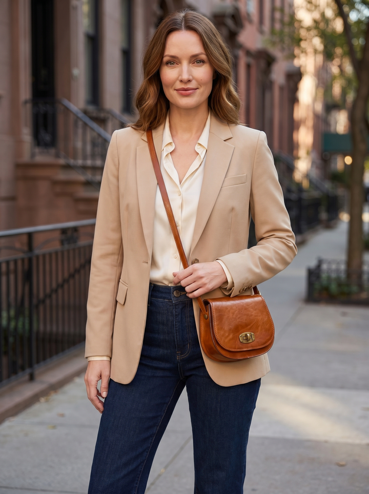 The “LA DOLCE PELLE” MADE IN ITALY Leather Crossbody Bag