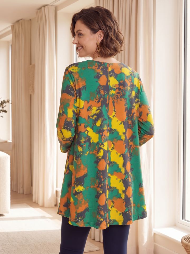 “ANGIE” PREMIUM Abstract Print Tunic