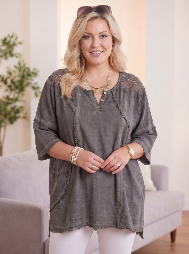 “BELLA” Relaxed Fit Tunic grey
