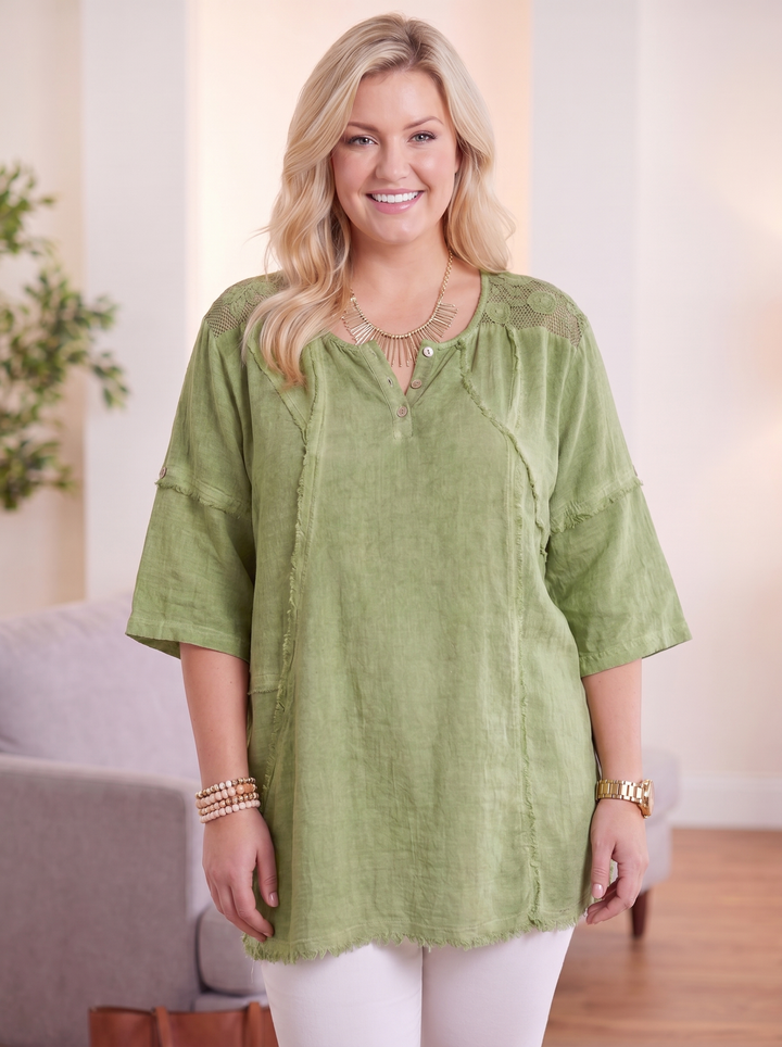 “BELLA” Relaxed Fit Tunic green