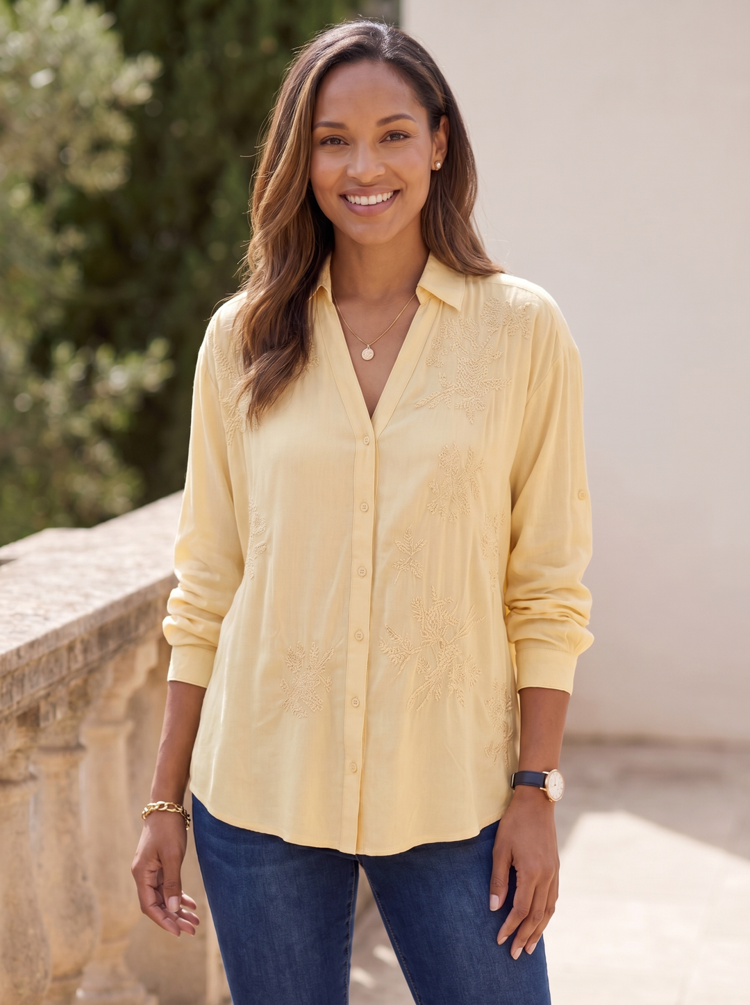 “CHARLIE” Brioderie Shirt / Blouse 