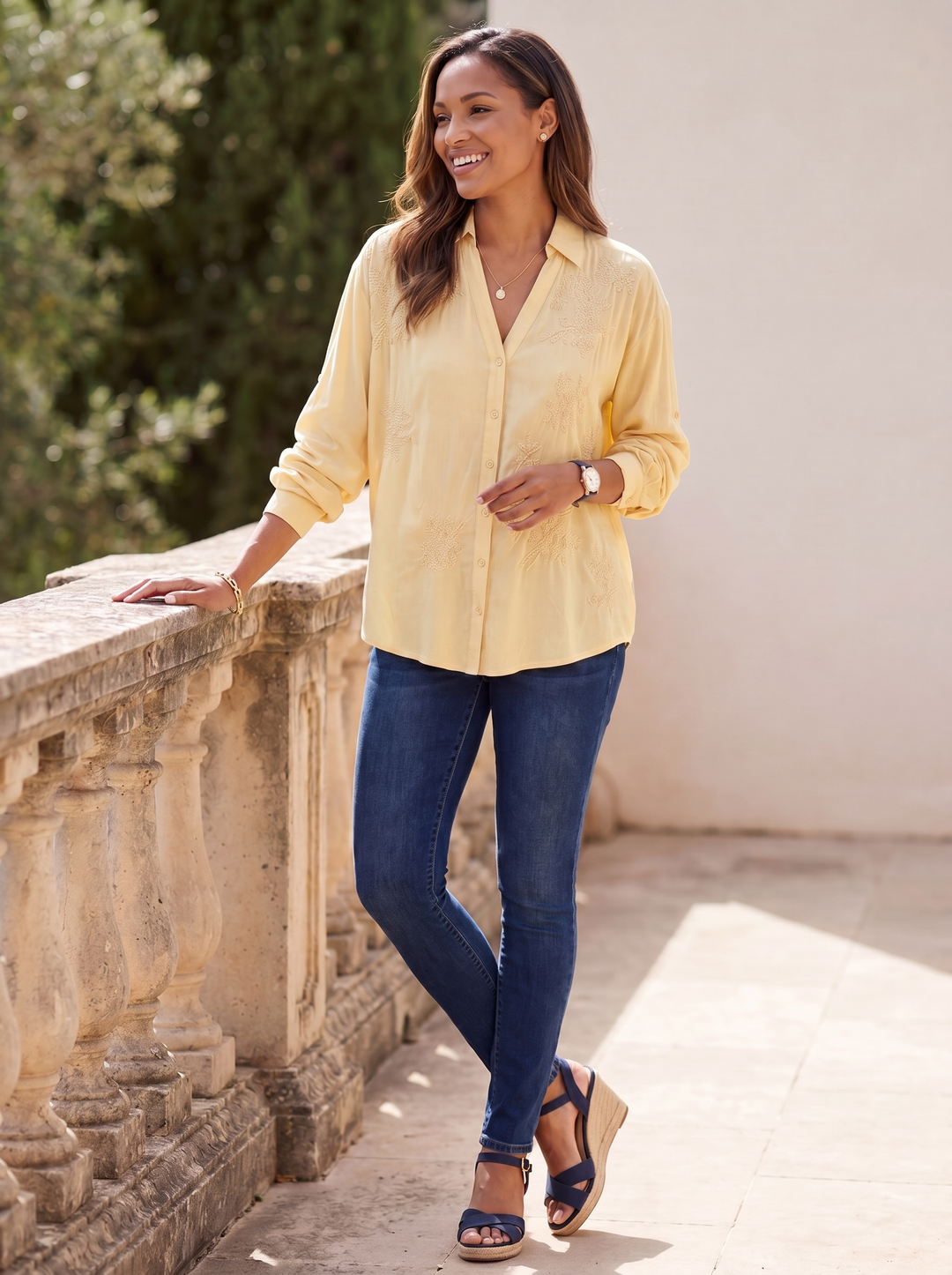 “CHARLIE” Brioderie Shirt / Blouse 