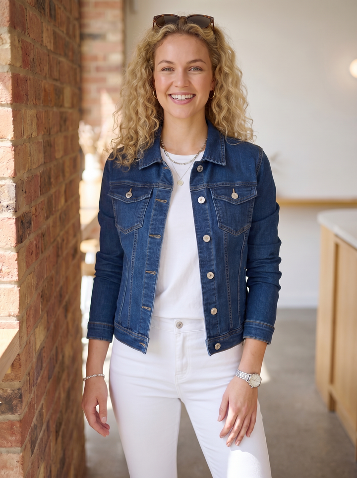“JULIETTE” Denim Jacket - dark denim