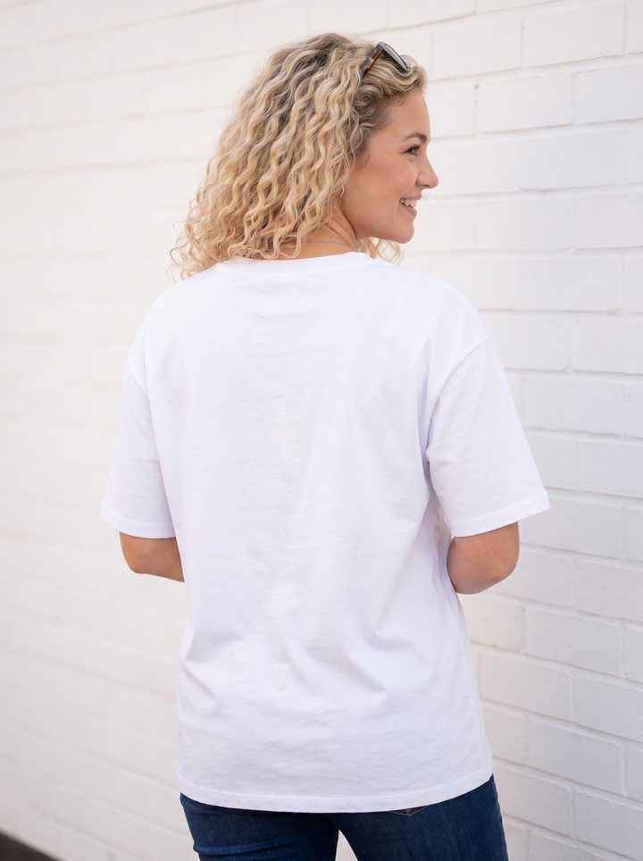 “IVY” Patch Detail T-Shirt