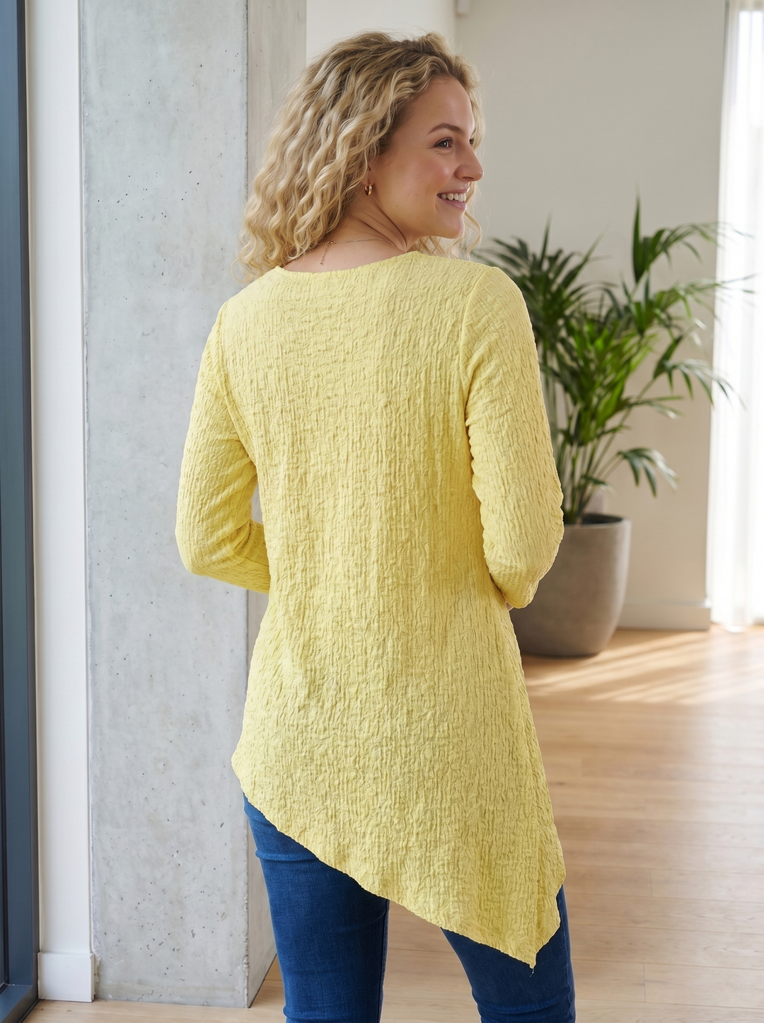 "TERESA” Asymetric Textured  Top