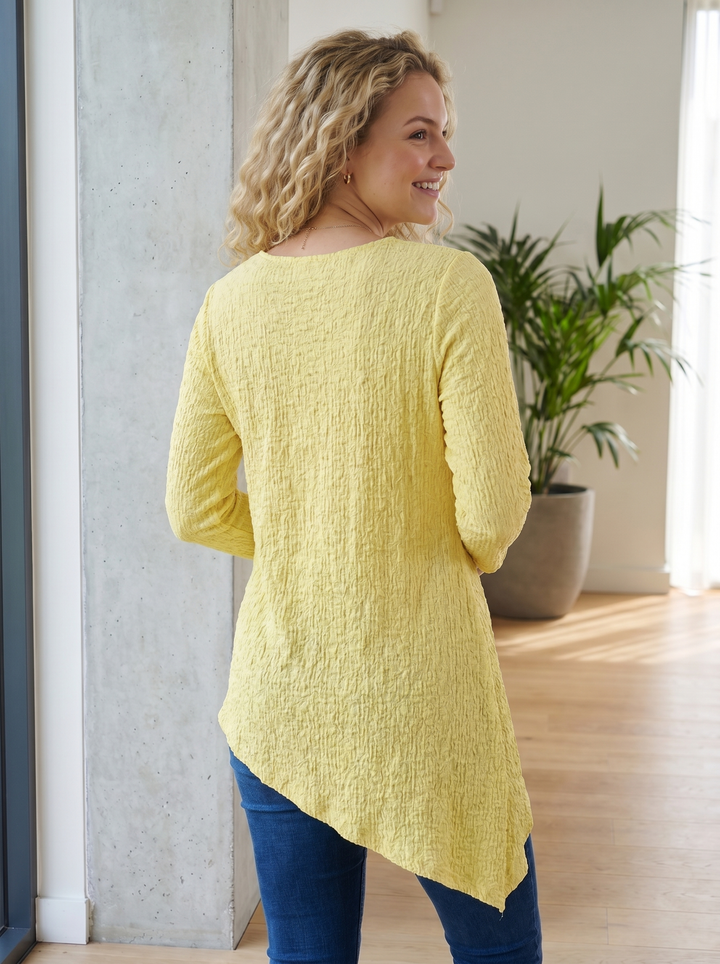 "TERESA” Asymetric Textured  Top