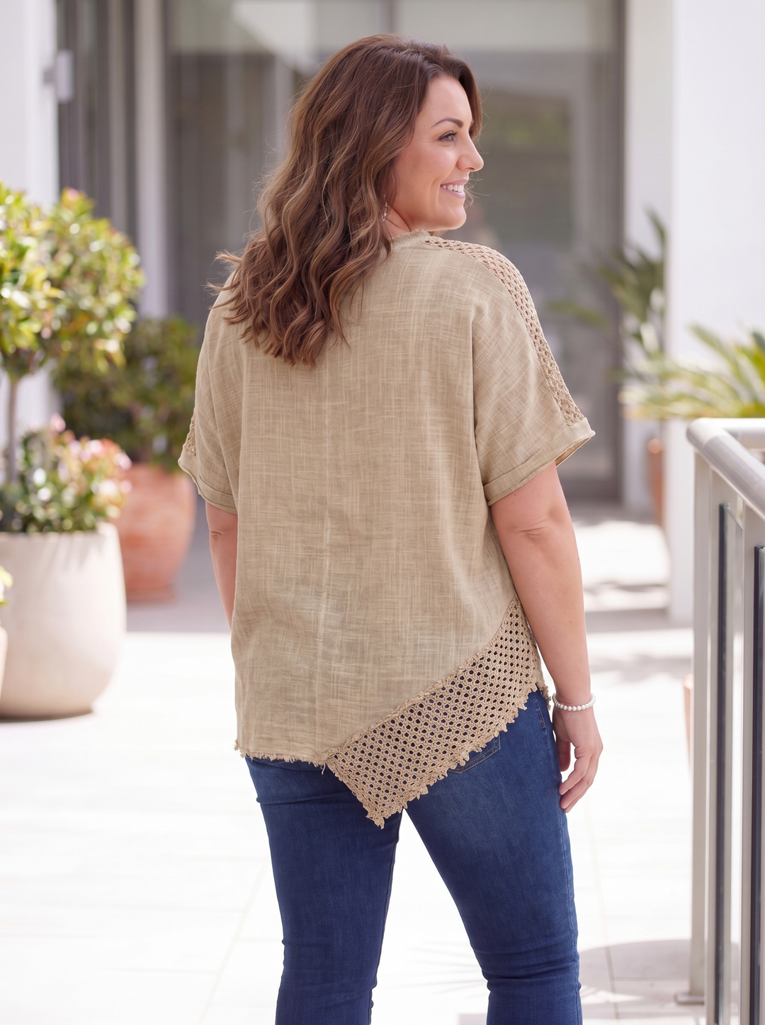 “KITTY” Cotton Asymetric Top