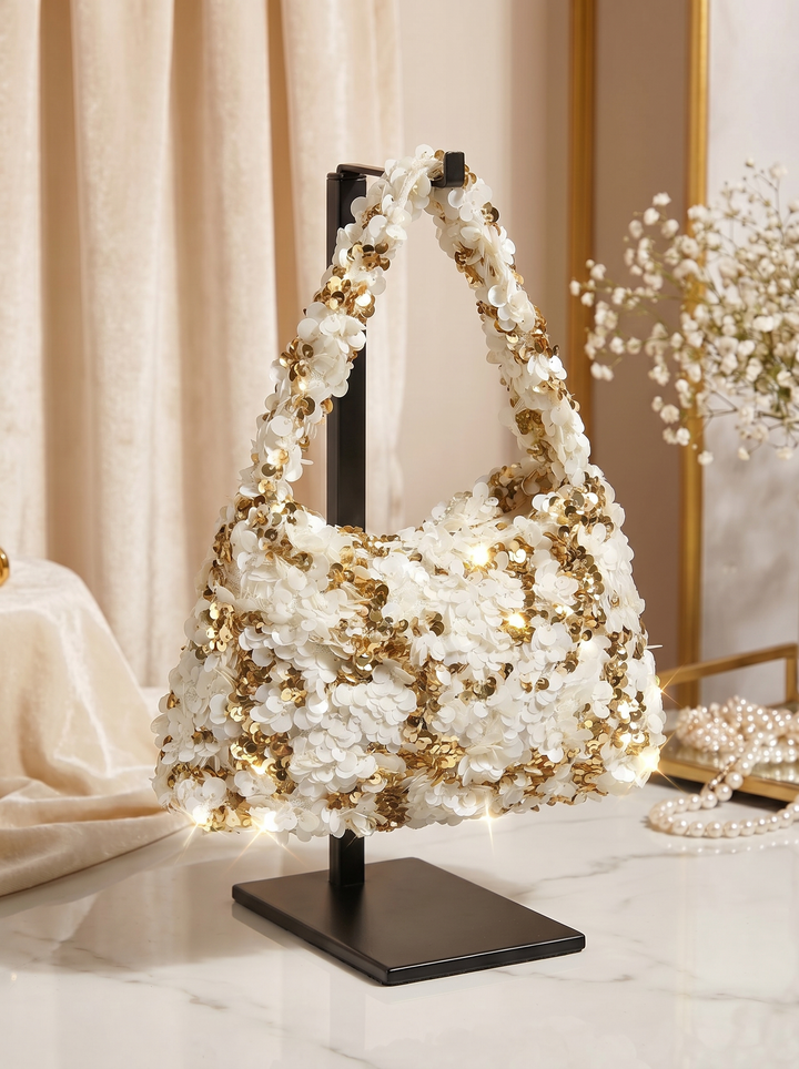 “VENICE NOIR” Luxury Evening Bag gold
