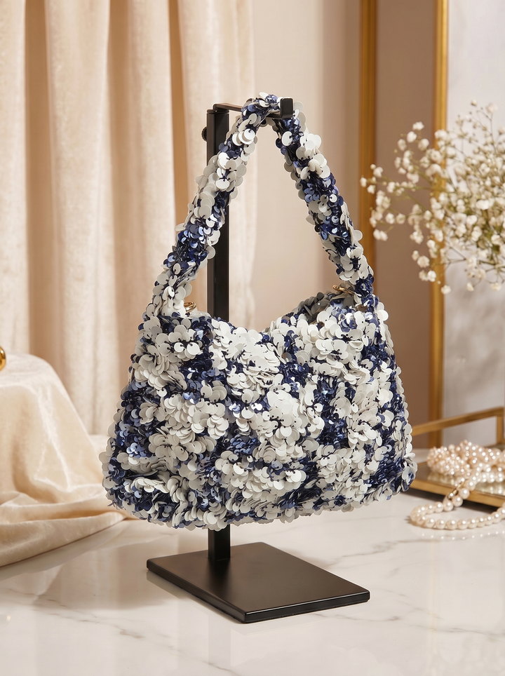 “VENICE NOIR” Luxury Evening Bag navy