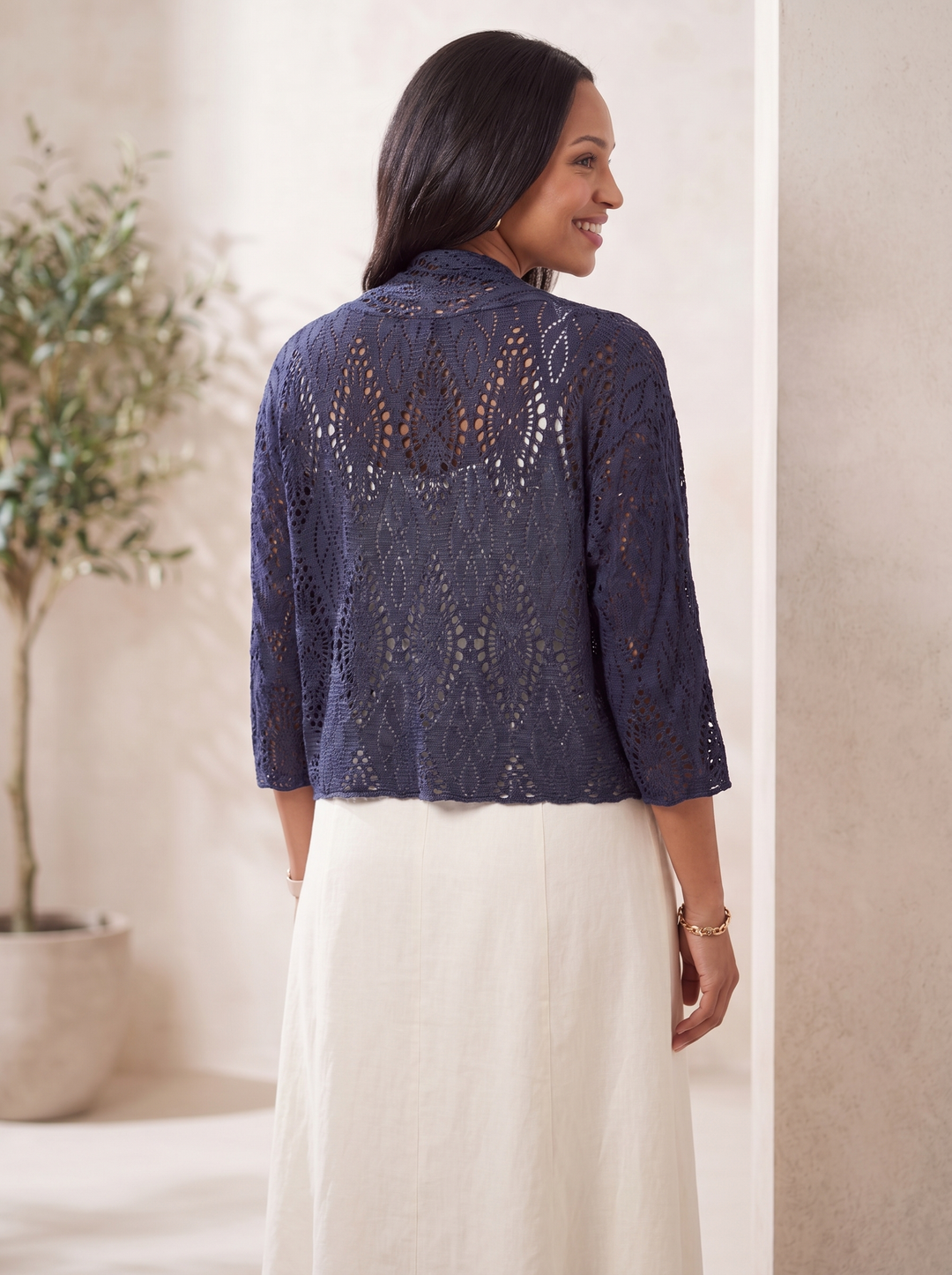 “RONNIE” Crochet Tie Front Bolero / Shrug