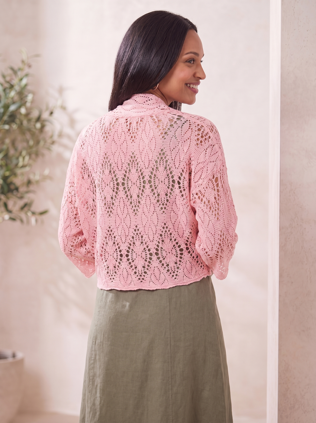“RONNIE” Crochet Tie Front Bolero / Shrug