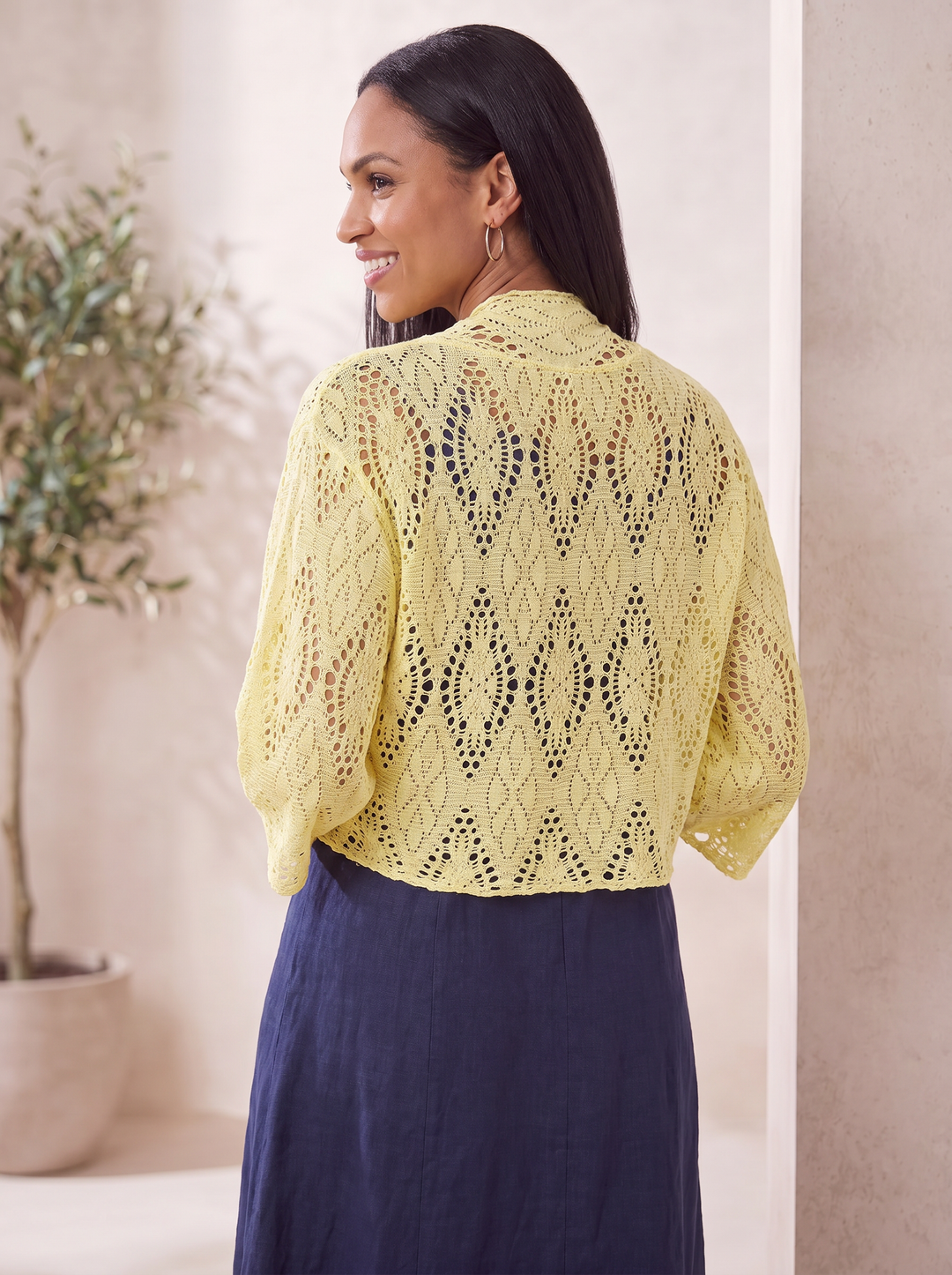 “RONNIE” Crochet Tie Front Bolero / Shrug