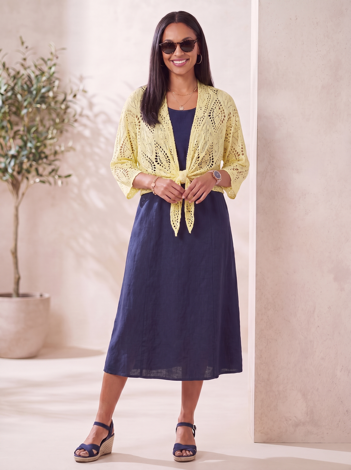 “RONNIE” Crochet Tie Front Bolero / Shrug
