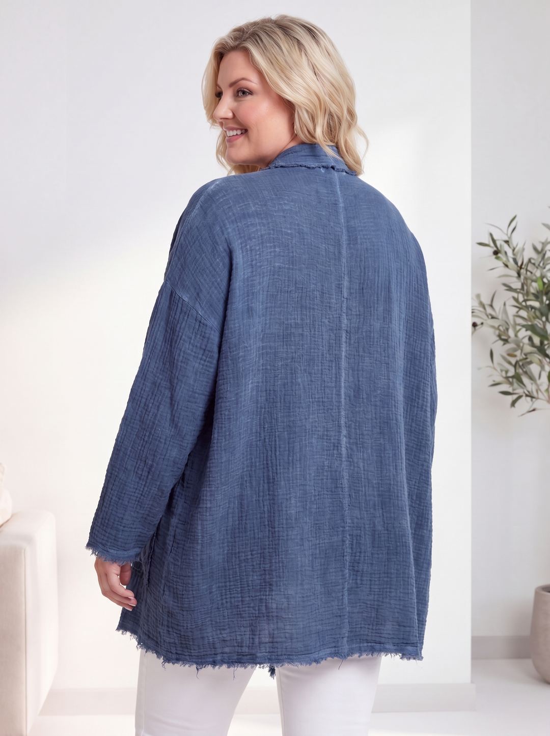 “MAYA” Cotton Waterfall Jacket