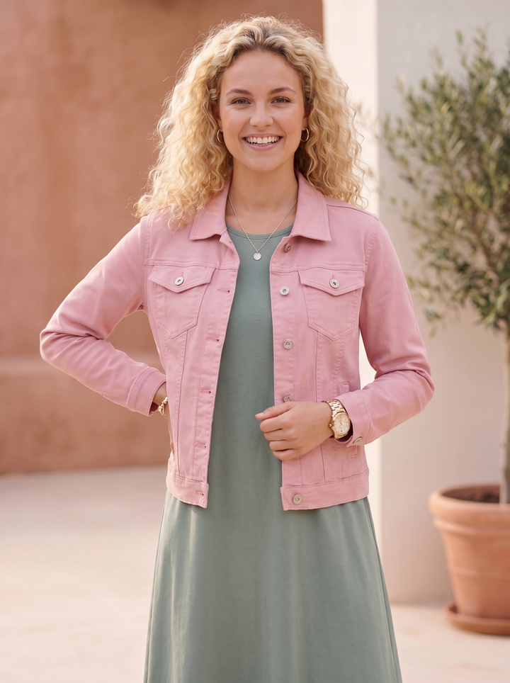 “JULIETTE” Denim Jacket - pink