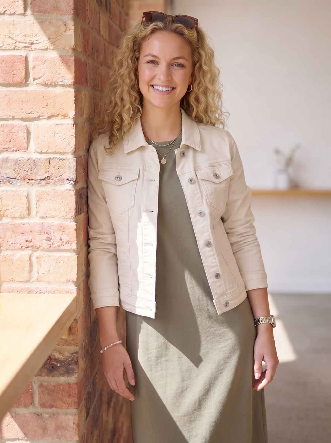 “JULIETTE” Denim Jacket - stone