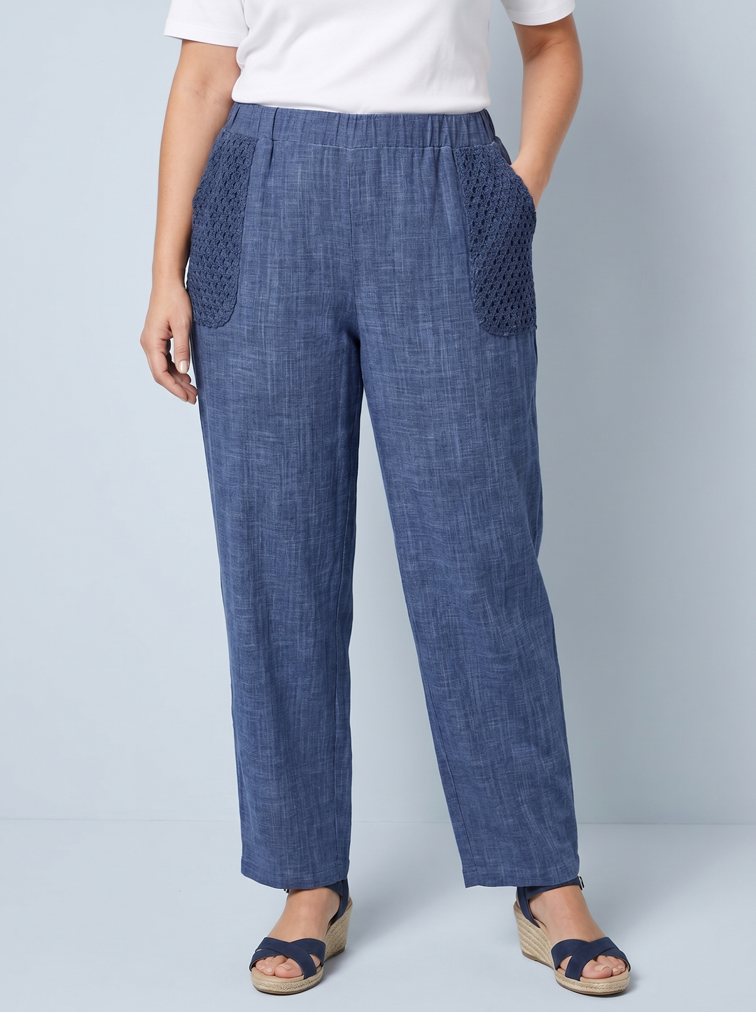 “VIOLET” Relaxed Fit Trouser - denim blue