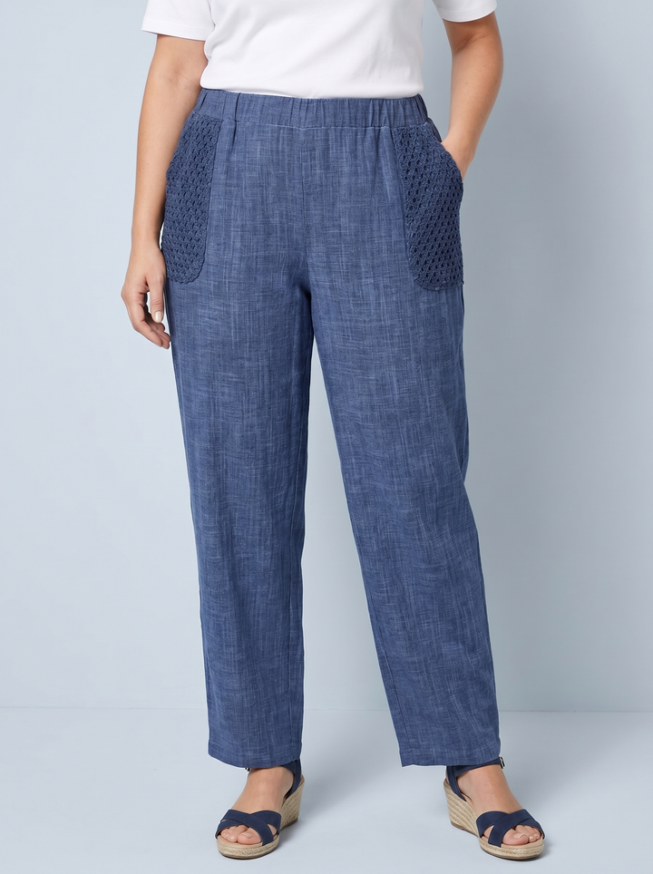 “VIOLET” Relaxed Fit Trouser - denim blue