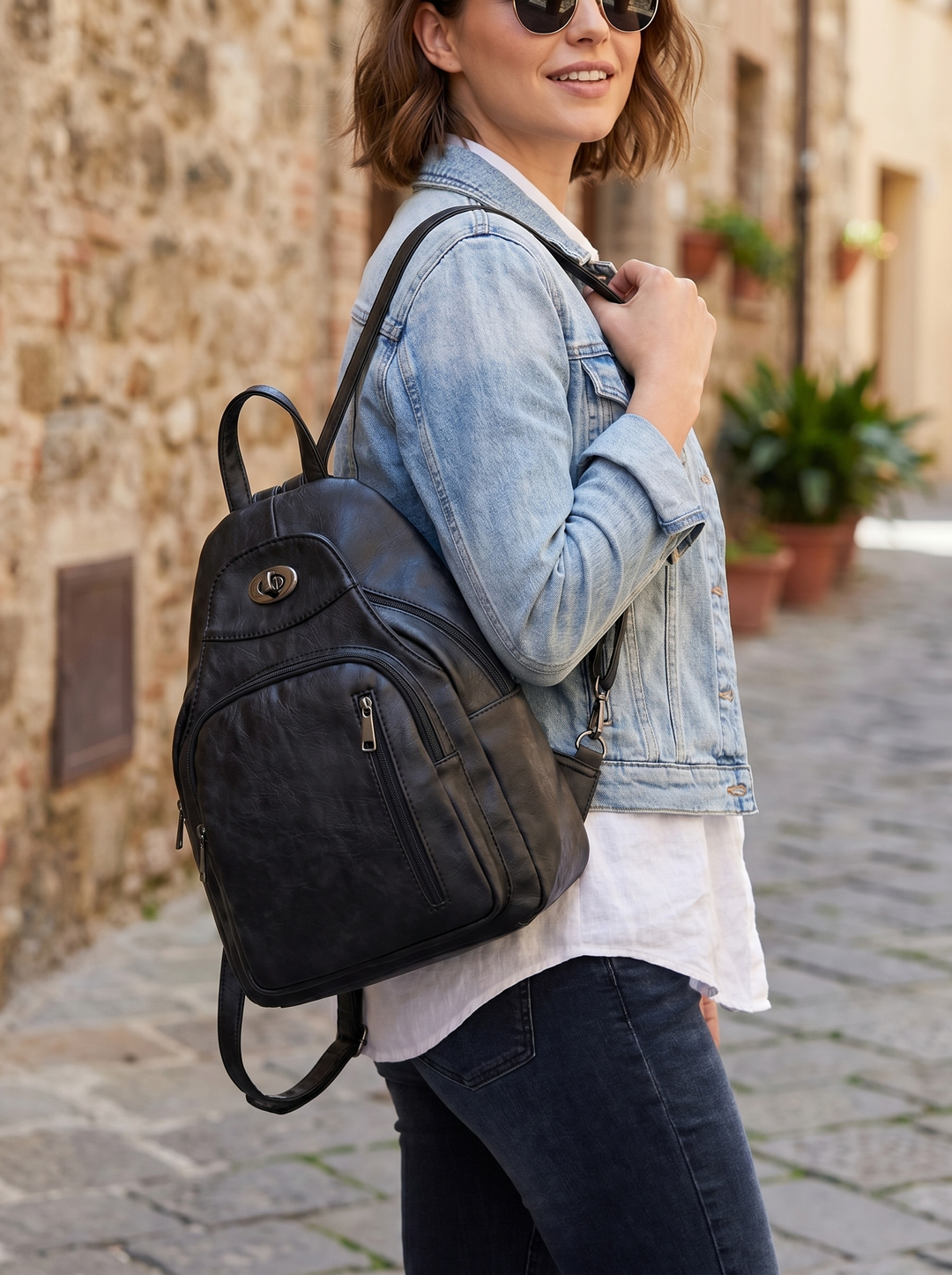 "BERNY" Rucksack - navy - black