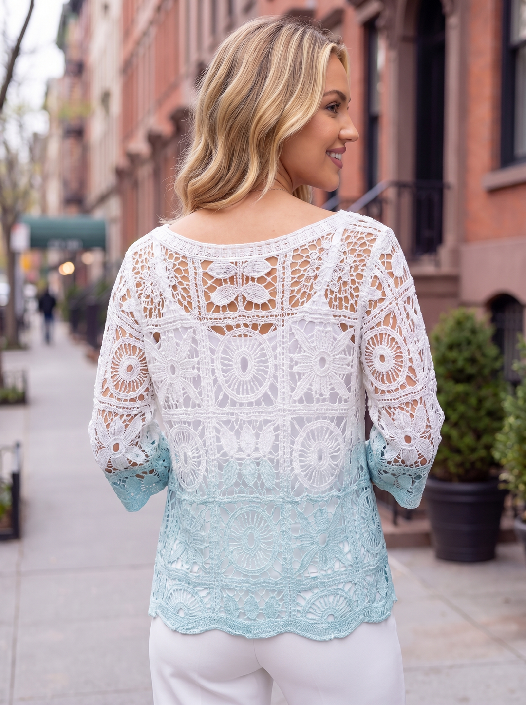 “TINA” Ombre Crochet Top
