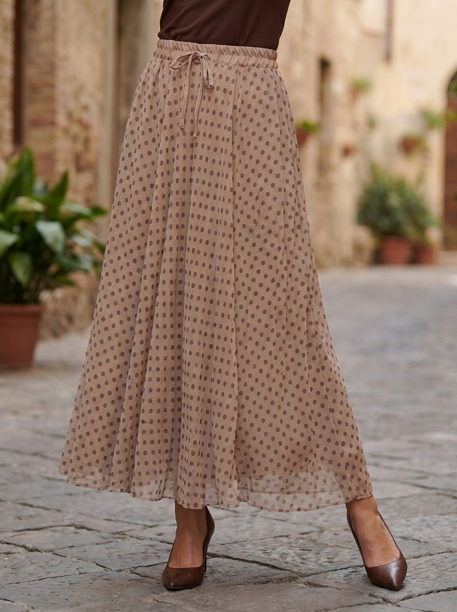 “ALEXA” Polka Dot Mesh Skirt