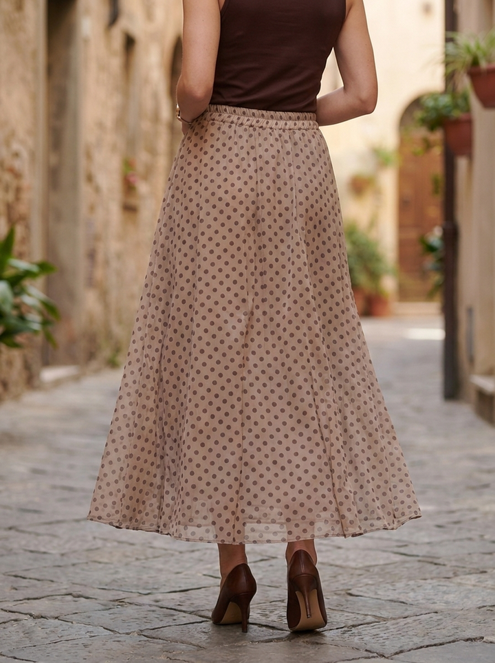 “ALEXA” Polka Dot Mesh Skirt 