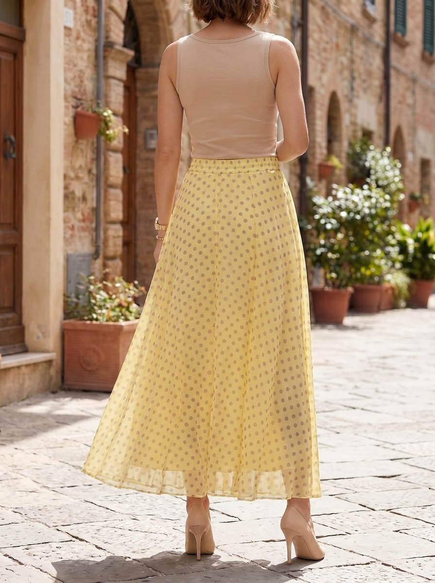 “ALEXA” Polka Dot Mesh Skirt