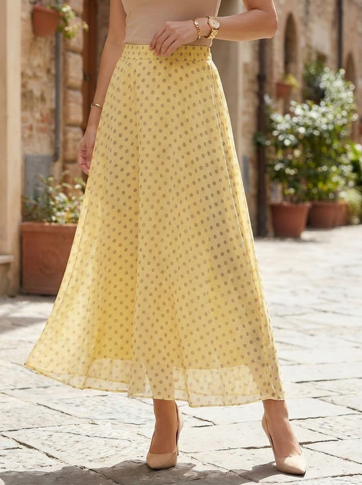 “ALEXA” Polka Dot Mesh Skirt