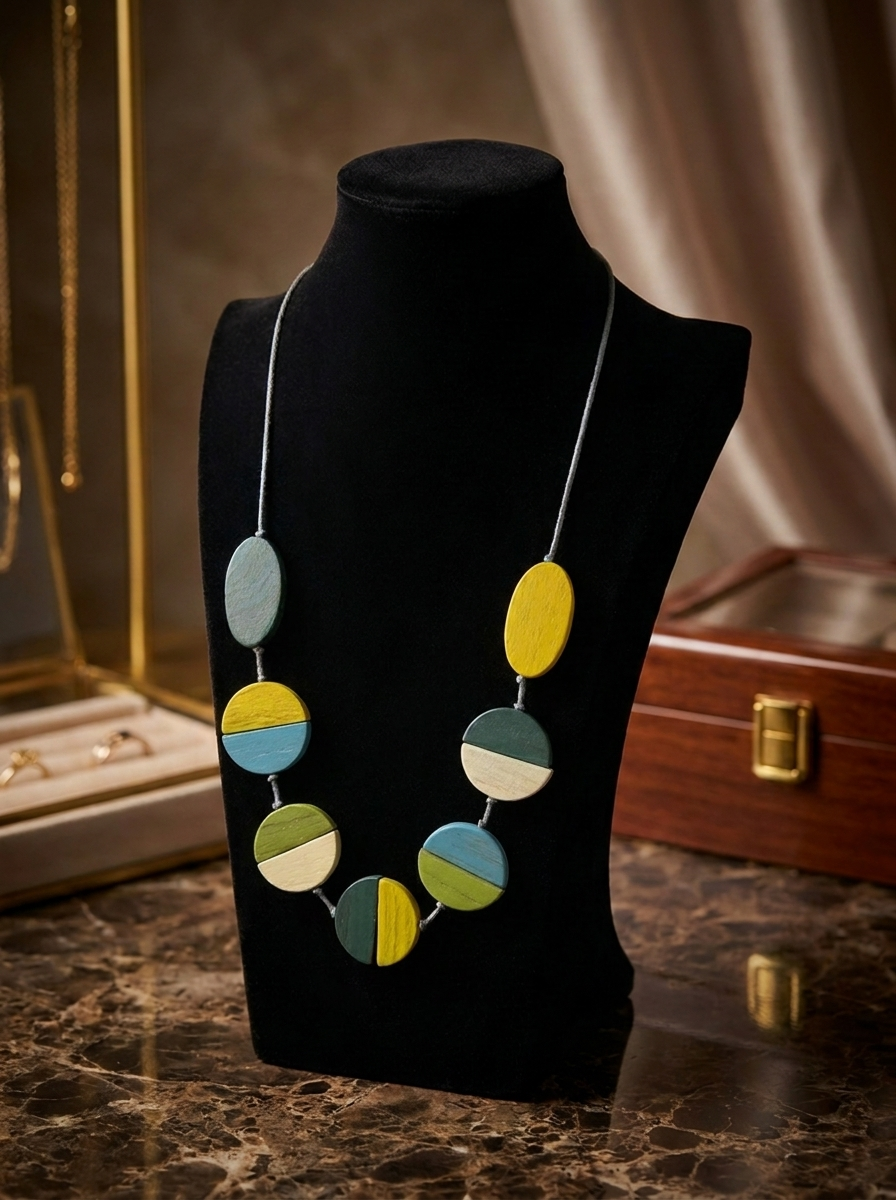 Sunburst Geo Statement Necklace