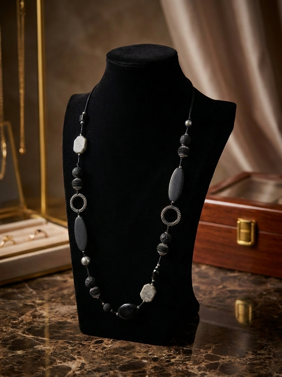 Black & Silver Harmony Necklace