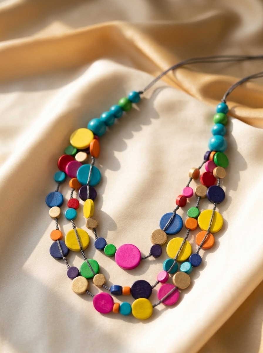 Rainbow Disc Layered Necklace