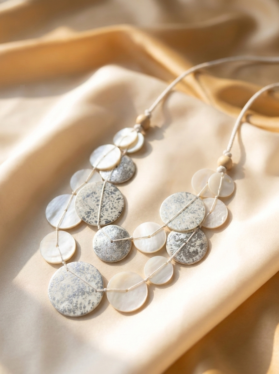 Ivory Disc Statement Necklace