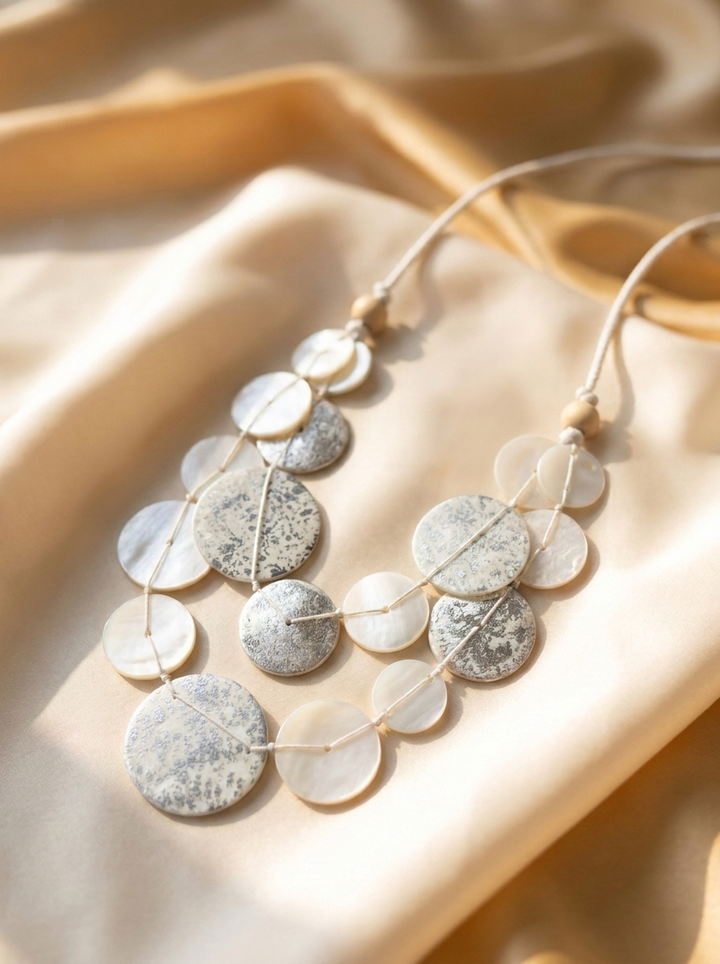 Ivory Disc Statement Necklace