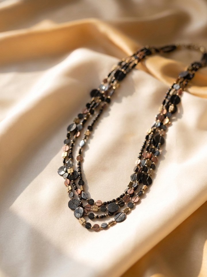 Smoky Bronze Cascade Necklace